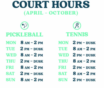 Pickleball/Tennis Court Scheduele